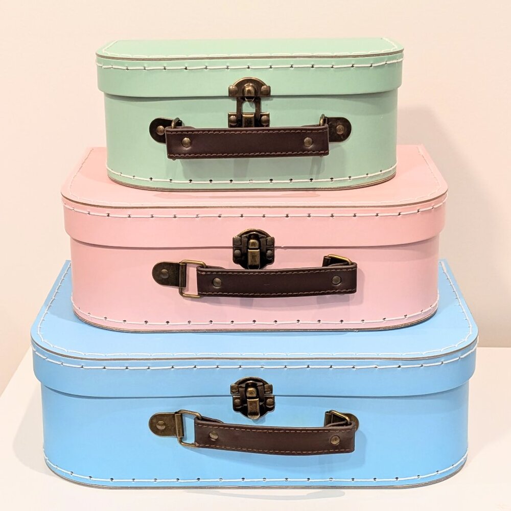 Decorative Suitcase Style Storage Boxes